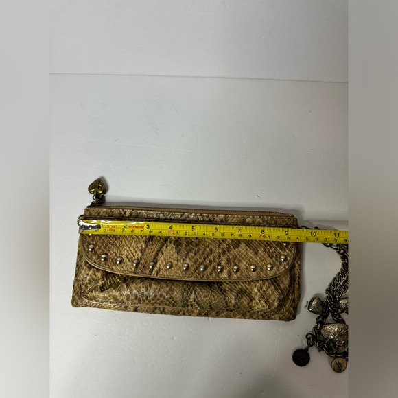 KATHY VAN ZEELAND Faux Snake Clutch Purse with Ornate Strap - Picture 11 of 12